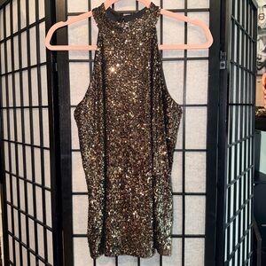 Dark sequin Cable and Gauge fashion tank top like new size adult women’s small